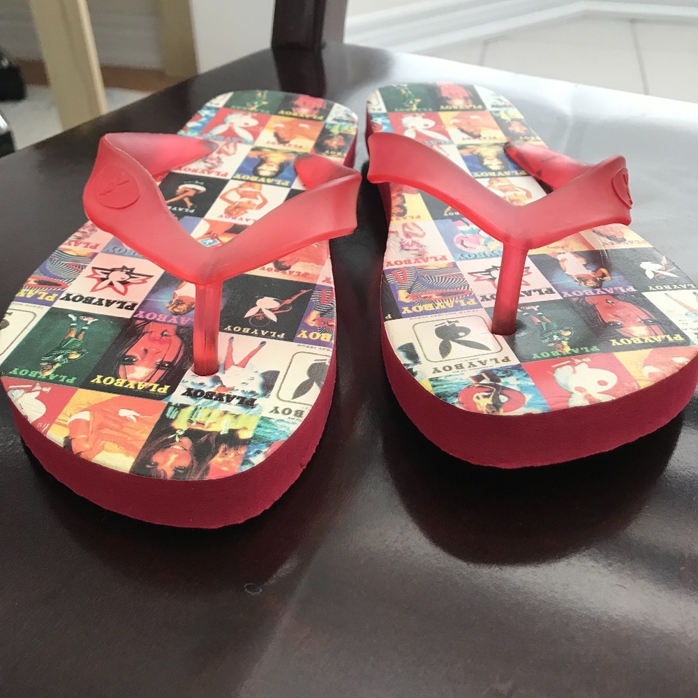 Vintage Playboy Flip Flops - size 5/6, never worn - Picture 6 of 7
